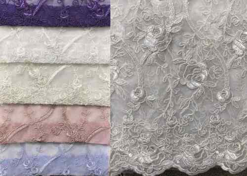 HOLIDAY Embroidered Mesh Fabric. Lace Netting Material 54 Inch in Width | Home D