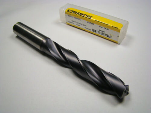 KENNAMETAL Carbide Coolant Drill 13mm 2FL 135° TiAlN B255A13000HPC