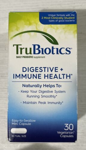 TruBiotics Digestive + Immune Health 30 Vegetarian capsules Exp 05/25