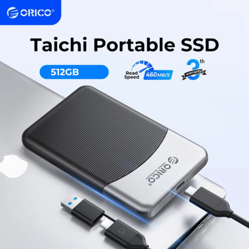 ORICO 512GB Portable SSD 500MB/S 2.5 ” External Solid State Drive Type C PSSD