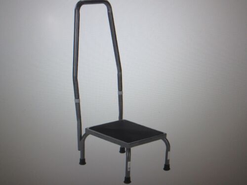 Drive Medical Footstool with Non Skid Rubber Platform and Handrail 13031-1sv