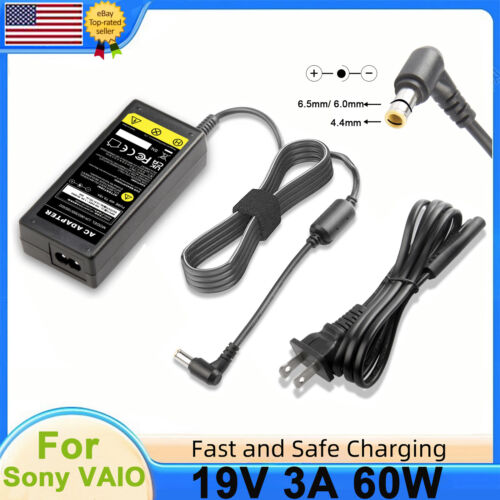 Laptop Power Adapter Charger for Sony Vaio PCG-61311L PCG-61313L PCG-91111L Cord