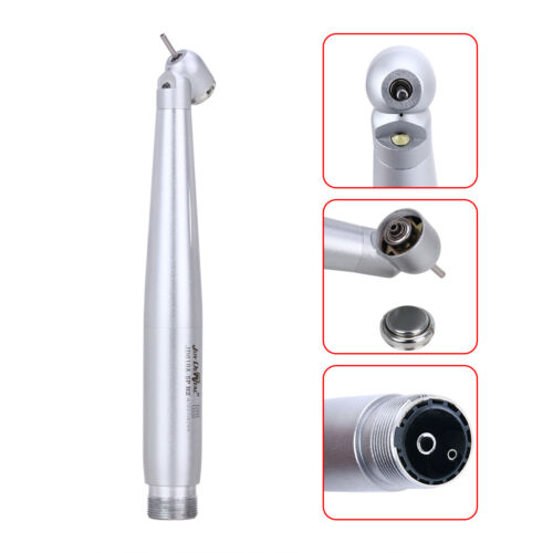 Dental 45 Degree Fiber Optic LED E-generator High Speed Handpiece 2Hole 4Hole