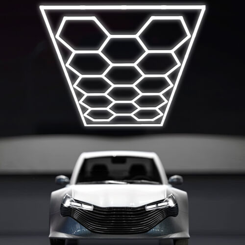 14 Hexagon LED Lighting Car Detail Garage Workshop Retail Light Honeycomb Hex