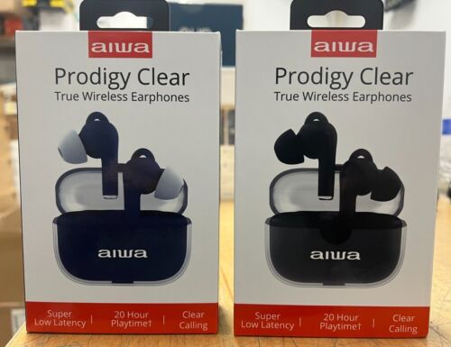 Aiwa Prodigy Clear True Wireless Earphones, 20 Hour Playtime, IPX4, Low Latency