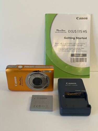 Canon PowerShot ELPH 100 HS Camera Orange 12.1MP PARTS ONLY *READ DESCRIPTION*