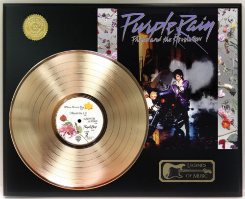 Prince – Purple Rain Gold LP Record Plaque Display