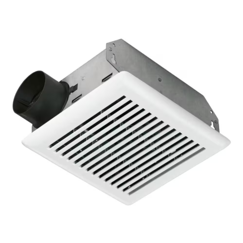 Wall + Ceiling Bathroom Exhaust Fan White Compact 50 CFM Vent Quiet Ventilation