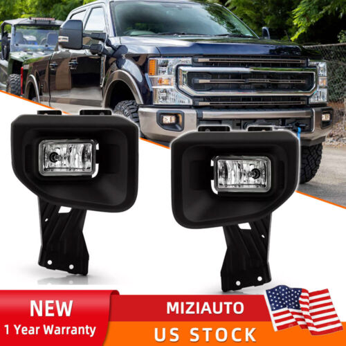 For 2020-2022 Ford F250 F350 SuperDuty Halogen Fog Lights Lamp w/ Harness Switch