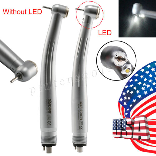 Dental High Speed Handpiece / LED E-generator Turbine 4/2 Hole USA NSK Style