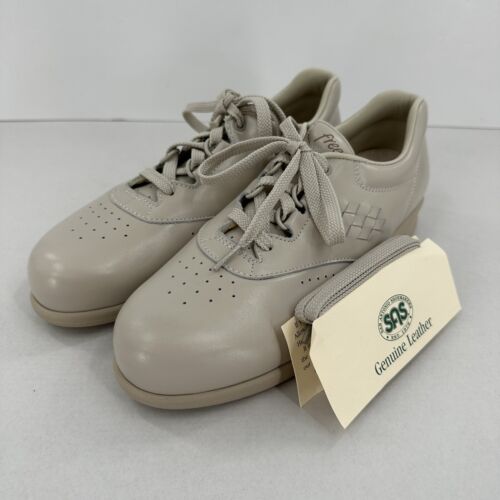 SAS Free Walking Shoes Tripad Comfort Womens 9 SLIM Leather Bone Taupe Medicare