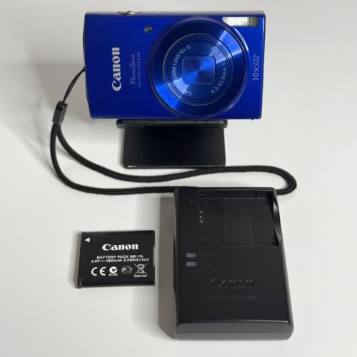 CANON PowerShot ELPH 190 IS  20.0 MP Digital Camera Blue – SCREEN FLAWREAD