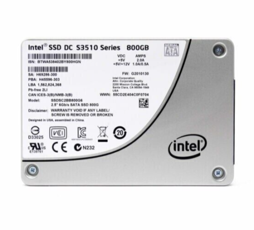 SSDSC2BB800G6P HPE 800GB 6G 2.5″ 6Gb/s 7mm SATA S3510 SSD