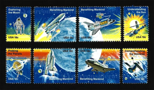 US Space Achievement 18c Set of 8 Single Stamps Scott #1912-1919