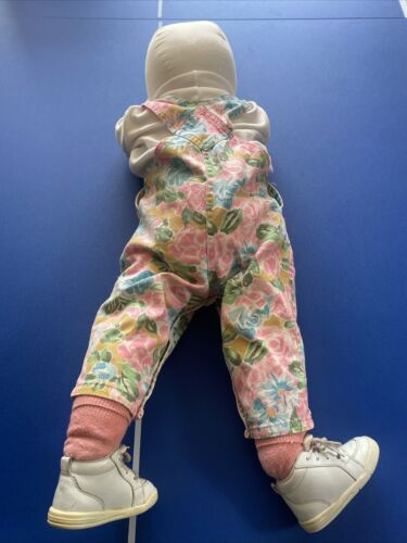 Vintage Time Out Hide-n-Seek Corner Doll Girl Floral Overalls 30 Inches