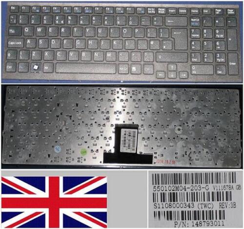 Keyboard Qwerty UK Sony Vaio VPC-EB V111678A 148793011 550102M04-203-G Black