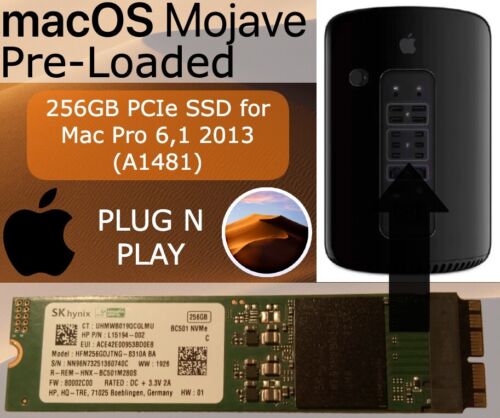 SSD Solid State Drive 256GB for Mac Pro A1481 2013 ME253LL/A MD878LL/A [MOJAVE]