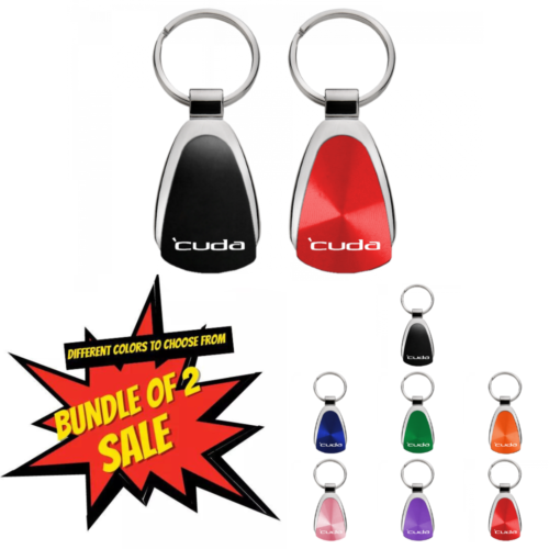 Bundle of 2 Sale! Plymouth Cuda Teardrop Logo Key Chain Fob Officially Licensed