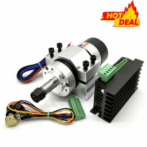 Brushless Motor Driver w/ Hall and 400W DC Brushless Engraver Spindle Motor ER11