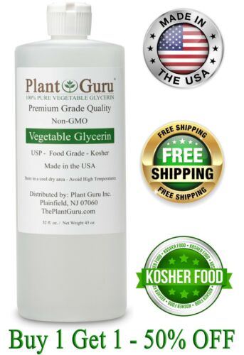 Vegetable Glycerin 32 oz USP 99.9 % Pure Food Grade Non-GMO Kosher VG PG Bulk