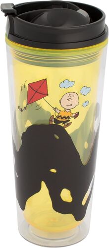 Peanuts Charlie Brown Acrylic Tumbler 16 Ounce Lid Travel Double Wall Hand Wash