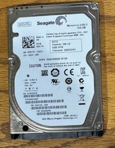 Seagate Momentus 7200.1 100GB Internal 7200 RPM 2.5″ ST9500325AS HDD   118