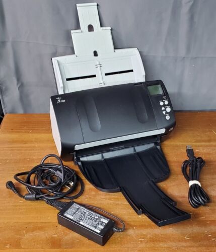 Fujitsu fi-7160 ADF Duplex Document Scanner PA03670-B085 w/ Adapter & USB Cable