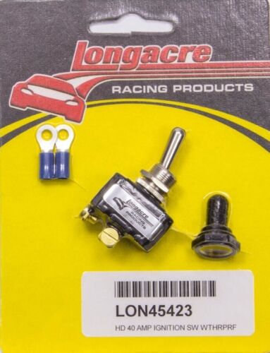 Longacre LON52-45423 Toggle Switch 2 Terminal 40 amp 12V Weatherproof Terminals