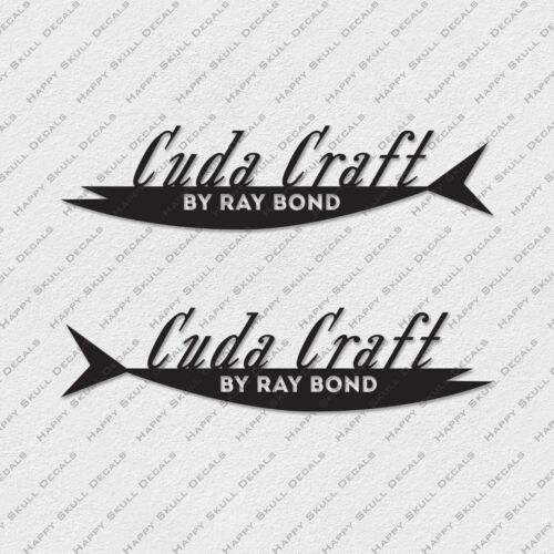 CUDA CRAFT BOATS LOGO DECALS STICKERS Set of 2 8″ LONG