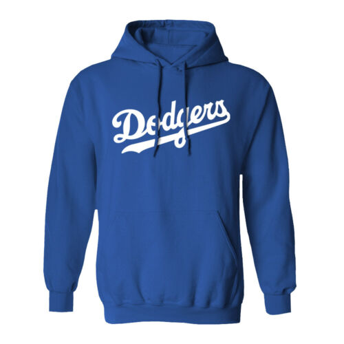 LA Dodgers Wordmark Hooded Sweat Shirt Los Angeles Baseball Hoodie BLD04