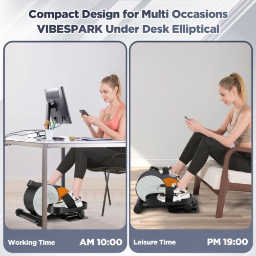 Under Desk Elliptical Machine Seated Electric Pedal Exerciser with APP