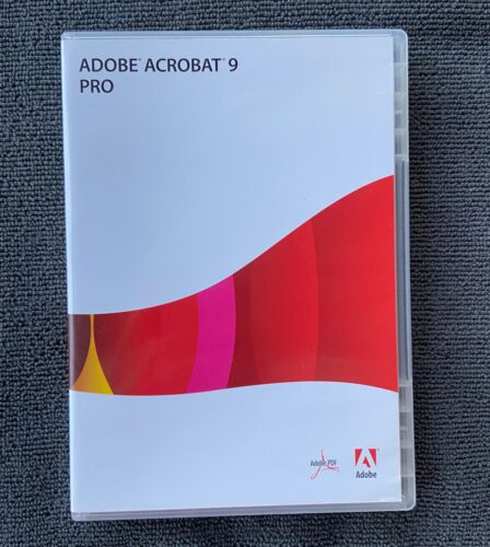 Adobe Acrobat 9 Pro • For Mac OS • DVD with Serial Number • 2008 • Untested