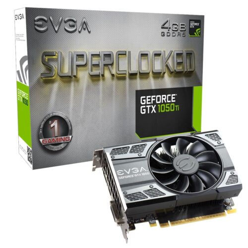 EVGA GeForce 04G-P4-6253-KR GTX 1050 Ti SC 4GB GDDR5 DX12 OSD Graphics Card