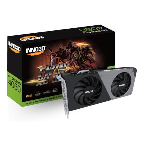 Inno3D GeForce RTX 4060 (DLSS 3) TWIN X2 OC 8GB 17Gbps GDDR6 128 bit DP Mini