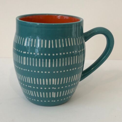 Baum Tangier turquoise orange 16-ounce coffee mug replacement