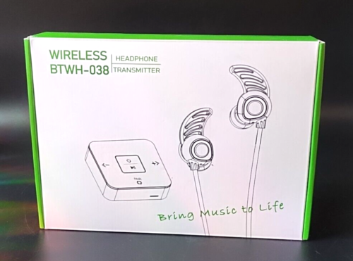 Wireless Headphone Transmitter BTWH-038 Low Latency Hearing Set New