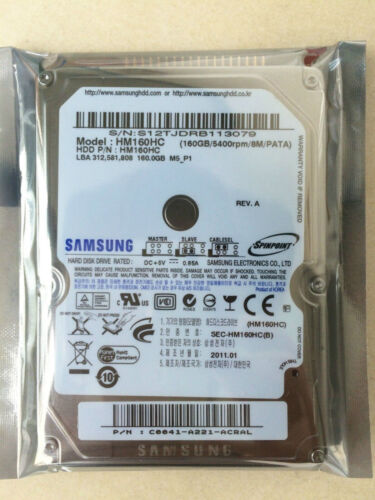 SAMSUNG 160GB HM160HC 5400RPM IDE PATA 2.5″ Hard Drive FOR Laptop Computer