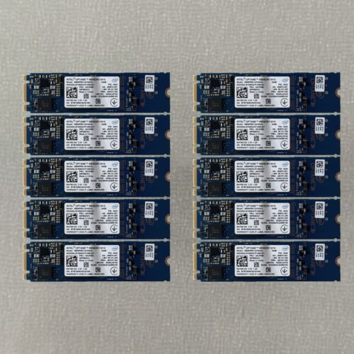 10x Intel Optane Memory M10 SSD M.2 2280 16GB MEMPEK1J016GA PCIe 3.0 Xpoint NVMe