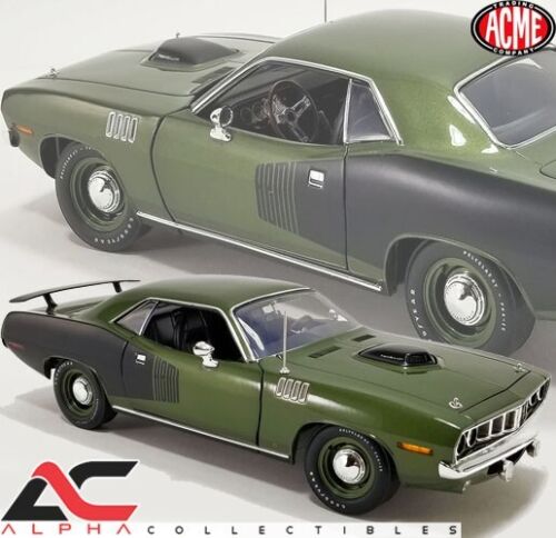 ACME A1806132 1:18 1971 PLYMOUTH HEMI CUDA (IVY GREEN)