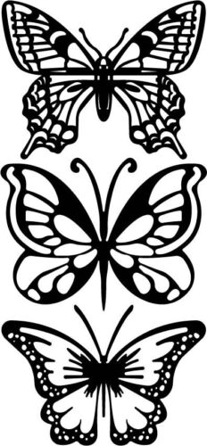 3 butterflies silhouette – DXF SVG DWG PDF CNC Plasma Laser Wood