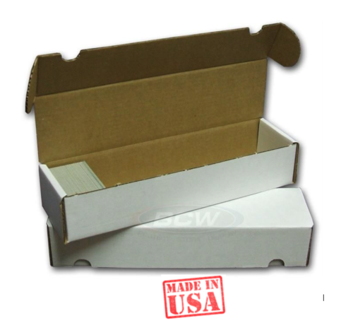 (4x) BCW 500 CT COUNT Corrugated Cardboard Storage Box-Sport Trading Card Boxes