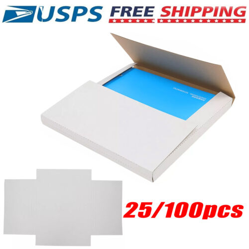 100 X White Vinyl Record LP Shipping Mailer Boxes 12.5″x12.5″x1″ Album Paper Box