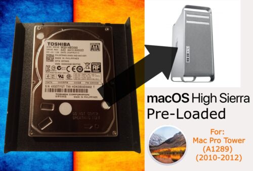 2012 Mac Pro A1289 | 500GB 2.5 3.5 SATA Hard Drive | High Sierra Loaded