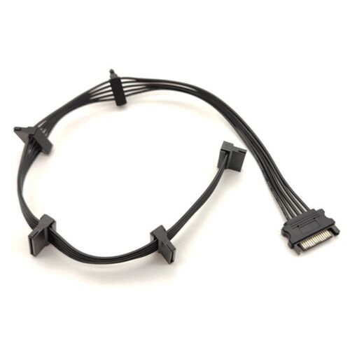 15Pin SATA  Supply Splitter Cable Hard Drive 1 Male to 5 Female Extension 8442