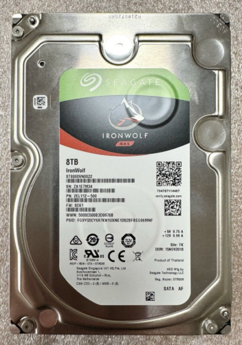 Seagate IronWolf 8TB NAS ST8000VN0022 Internal,7200 RPM,3.5 inch Hard Drive