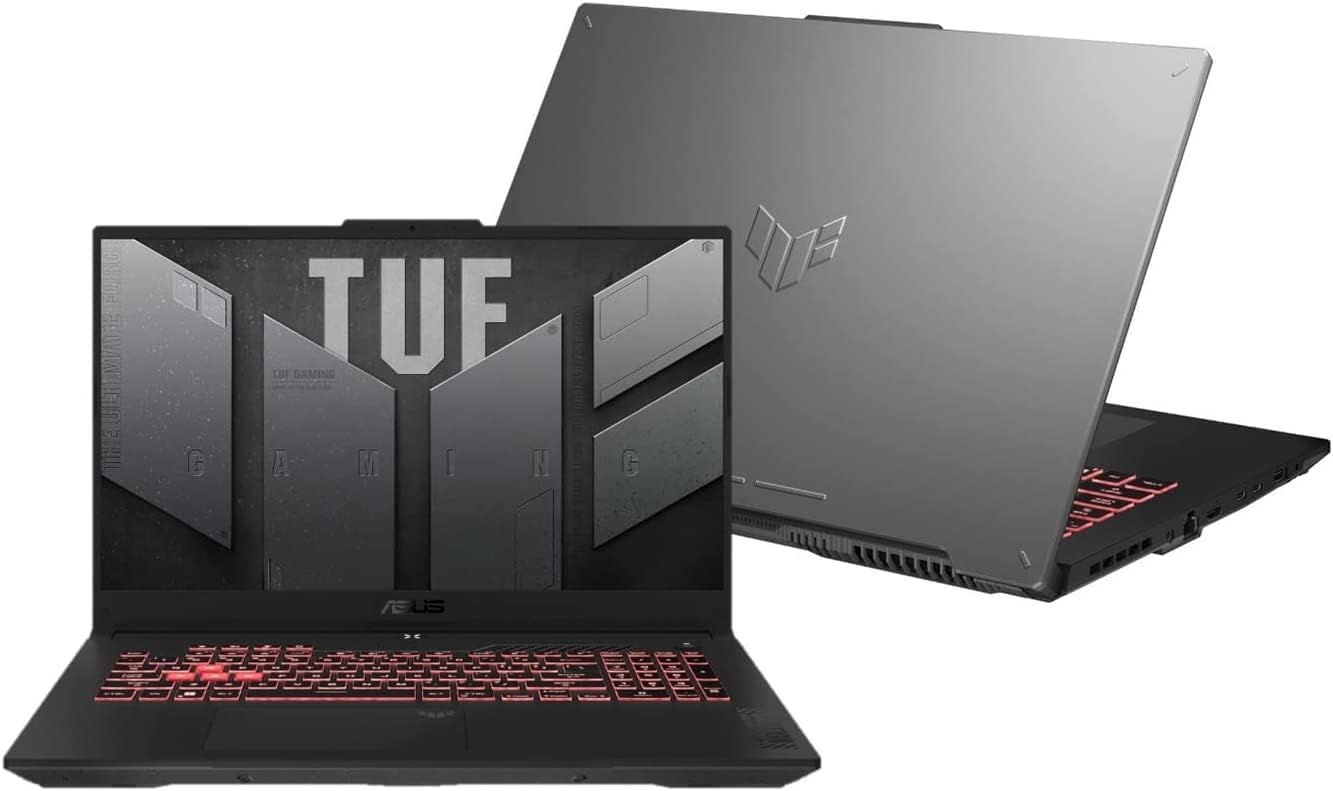 ASUS 2024 Gaming Laptop | TUF Gaming A17 | AMD 8-Core Ryzen 9 7940HS | NVIDIA Geforce RTX 4050 6GB | 64GB DDR5 | 2TB SSD | 17.3″ 1920 x 1080 144Hz | Win10 Home – Wi-Fi 6 – RGB Backlit KB – Mecha Gray