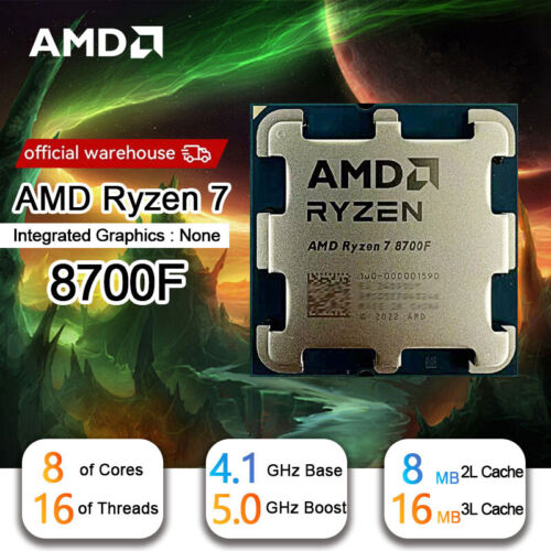 New AMD Ryzen 7 8700F R7 8700F 8 Cores 16 Threads 5GHz Desktop computer processo