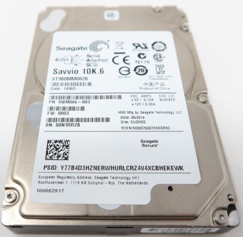 ST900MM0026 Seagate 900GB 10K 6G 2.5IN SAS SED Hard Drive