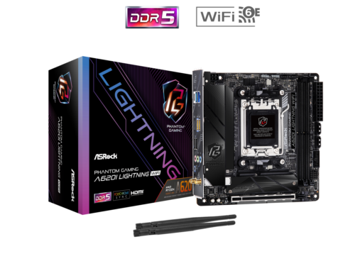 ASRock A620I LIGHTNING WIFI AM5 Ryzen7000 AMD A620 SATA 6Gb/s Mini-ITX  Dual Cha