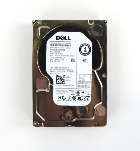 Dell 202V7 0202V7 4TB 7.2K 6Gb/s 3.5″ SAS Hard Drive WD4001FYYG W/O Tray Bare